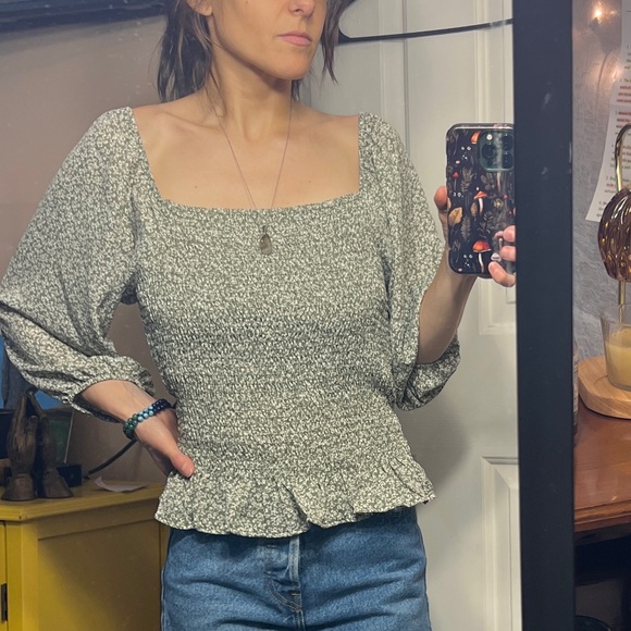 Paper Crane Tops - NWT Floral Square Neck Top